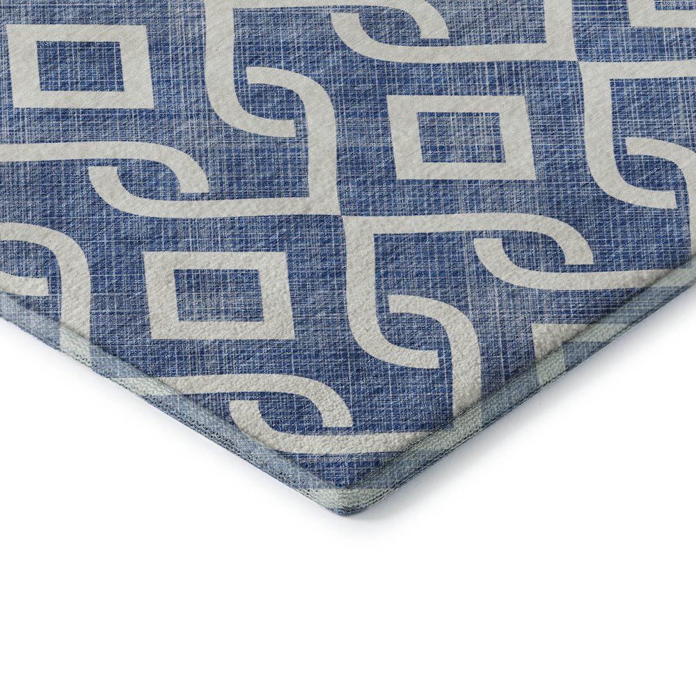 Premium Machine Washable Mayfield  Blue 9' x 12' Rug. Picture 3