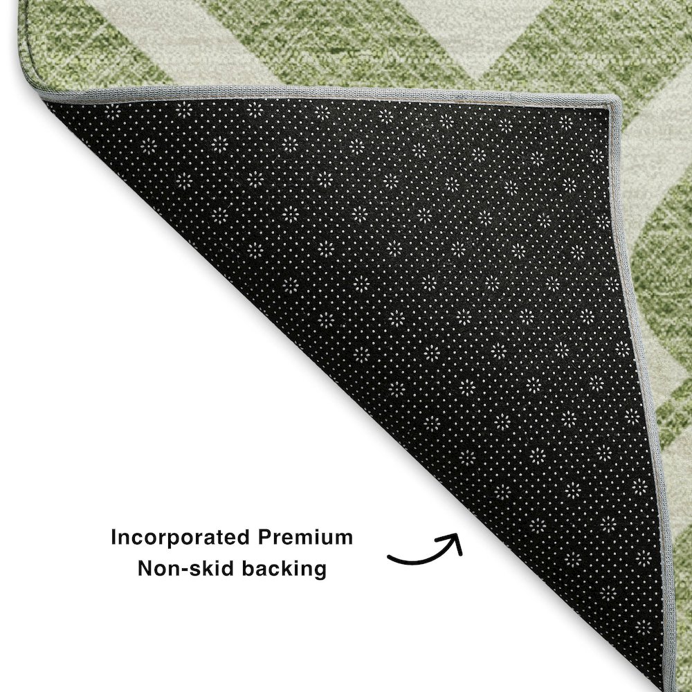 Premium Machine Washable Mayfield  Green 9' x 12' Rug. Picture 2