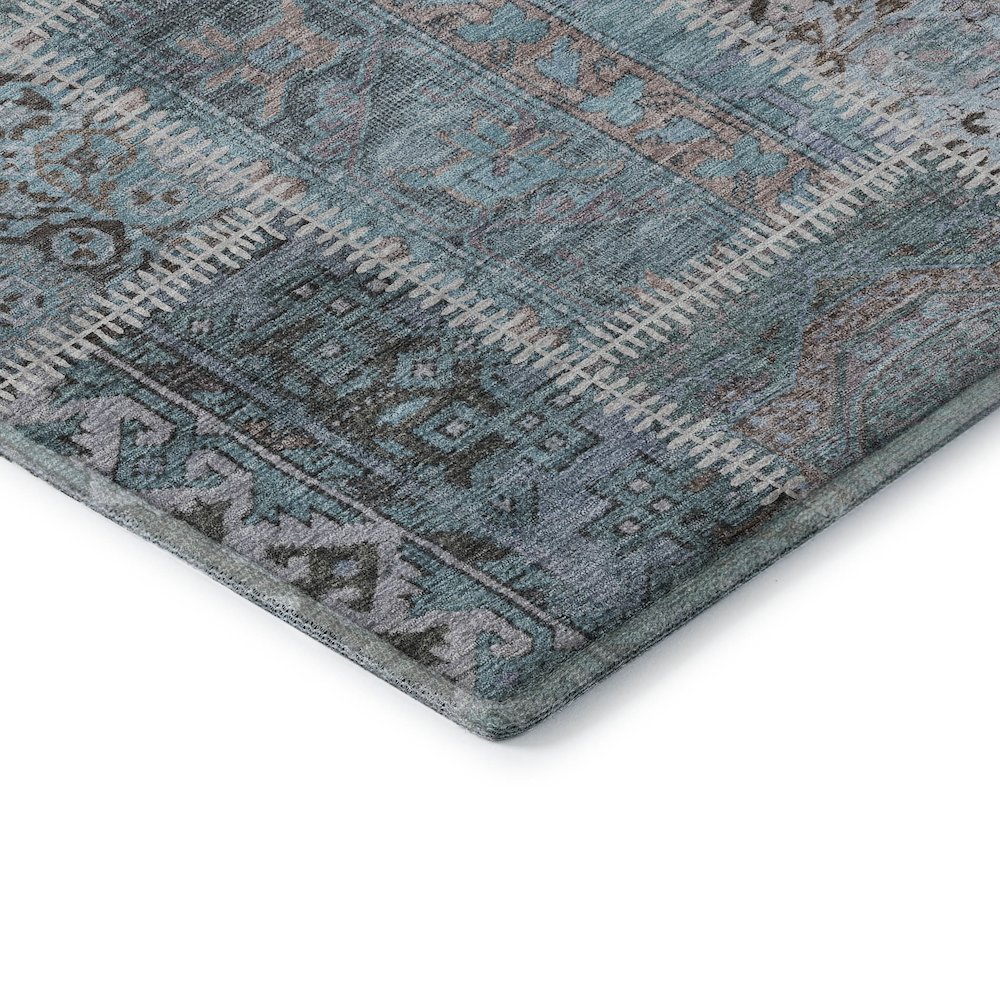 Premium Machine Washable Mayfield  Teal 9' x 12' Rug. Picture 3