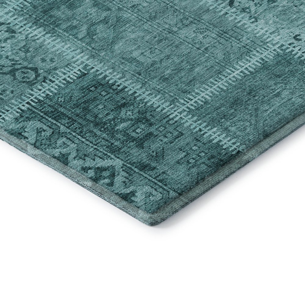 Premium Machine Washable Mayfield  Turquoise 9' x 12' Rug. Picture 3