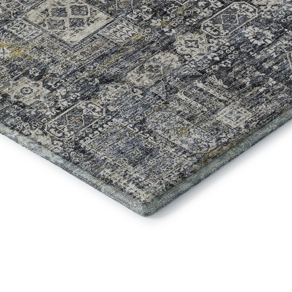 Premium Machine Washable Mayfield  Charcoal 9' x 12' Rug. Picture 3