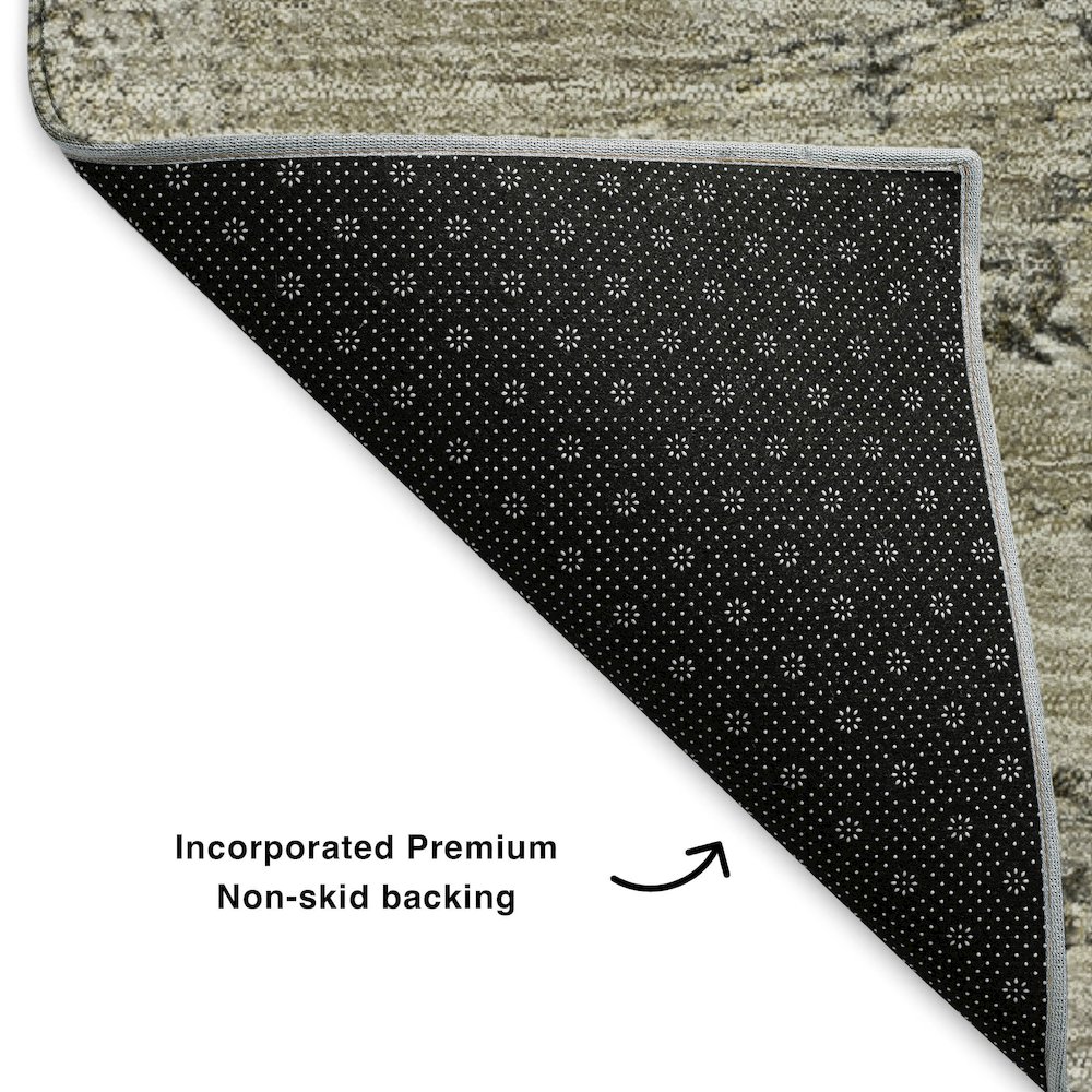 Premium Machine Washable Mayfield  Brown 9' x 12' Rug. Picture 2