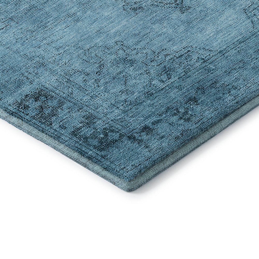 Premium Machine Washable Mayfield AMF658 Blue 9' x 12' Rug. Picture 3