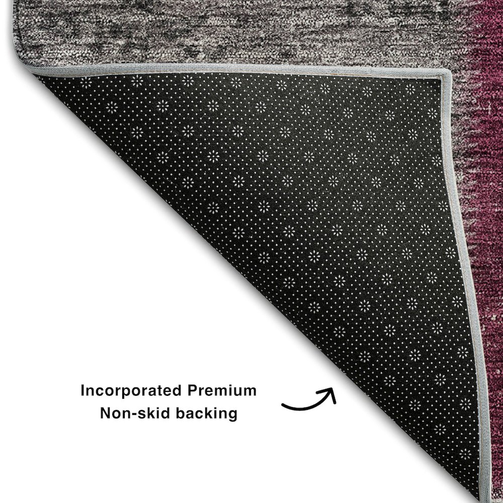 Premium Machine Washable Mayfield AMF663 Merlot 9' x 12' Rug. Picture 2