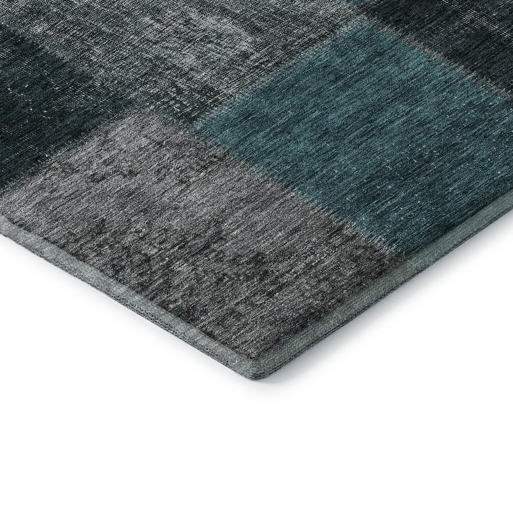 Premium Machine Washable Mayfield AMF663 Teal 9' x 12' Rug. Picture 3