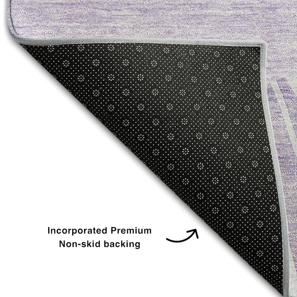 Premium Machine Washable Mayfield AMF668 Lavender 9' x 12' Rug. Picture 2