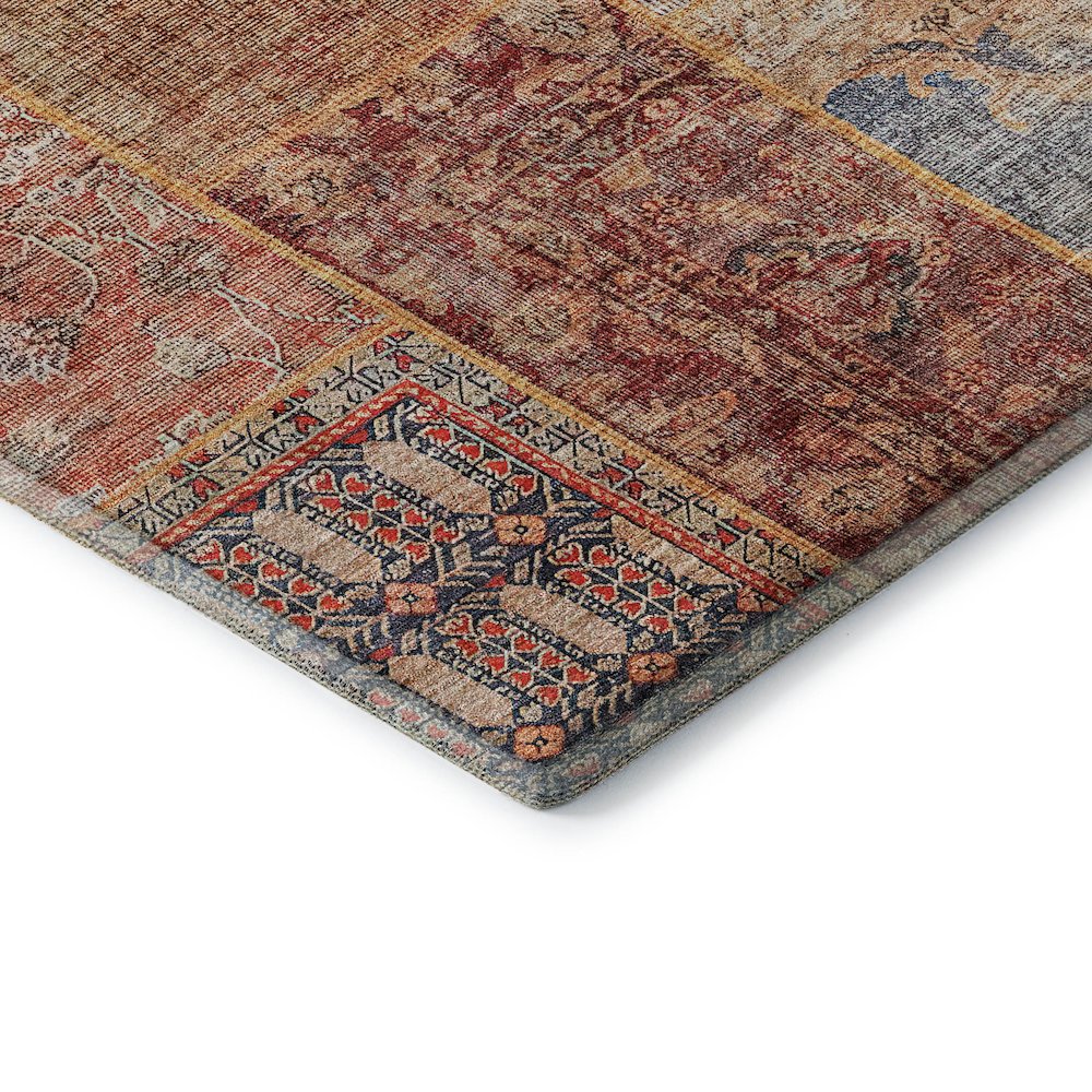 Premium Machine Washable Mayfield AMF669 Red 9' x 12' Rug. Picture 3