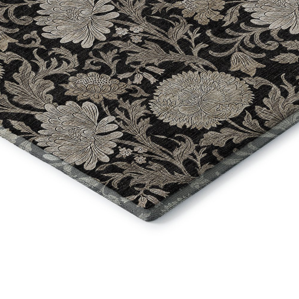 Premium Machine Washable Mayfield AMF677 Black 9' x 12' Rug. Picture 3