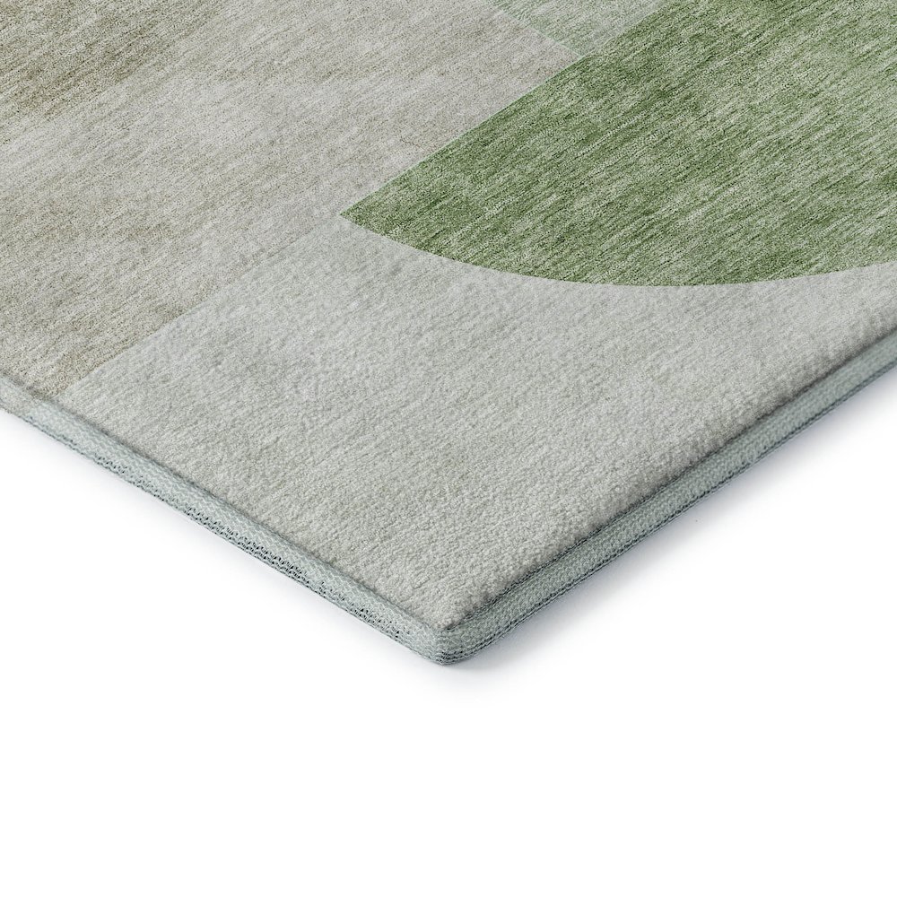 Premium Machine Washable Mayfield AMF678 Olive 9' x 12' Rug. Picture 3