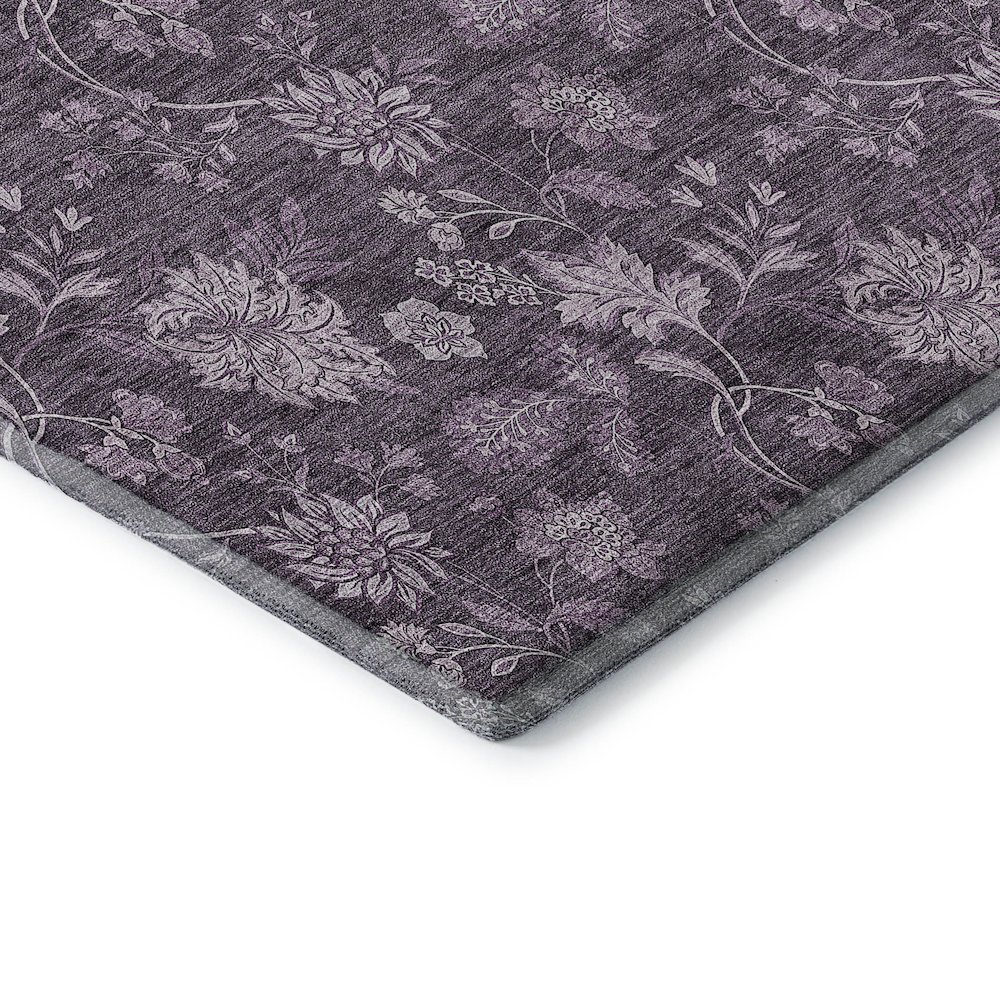 Premium Machine Washable Mayfield AMF680 Plum 9' x 12' Rug. Picture 3
