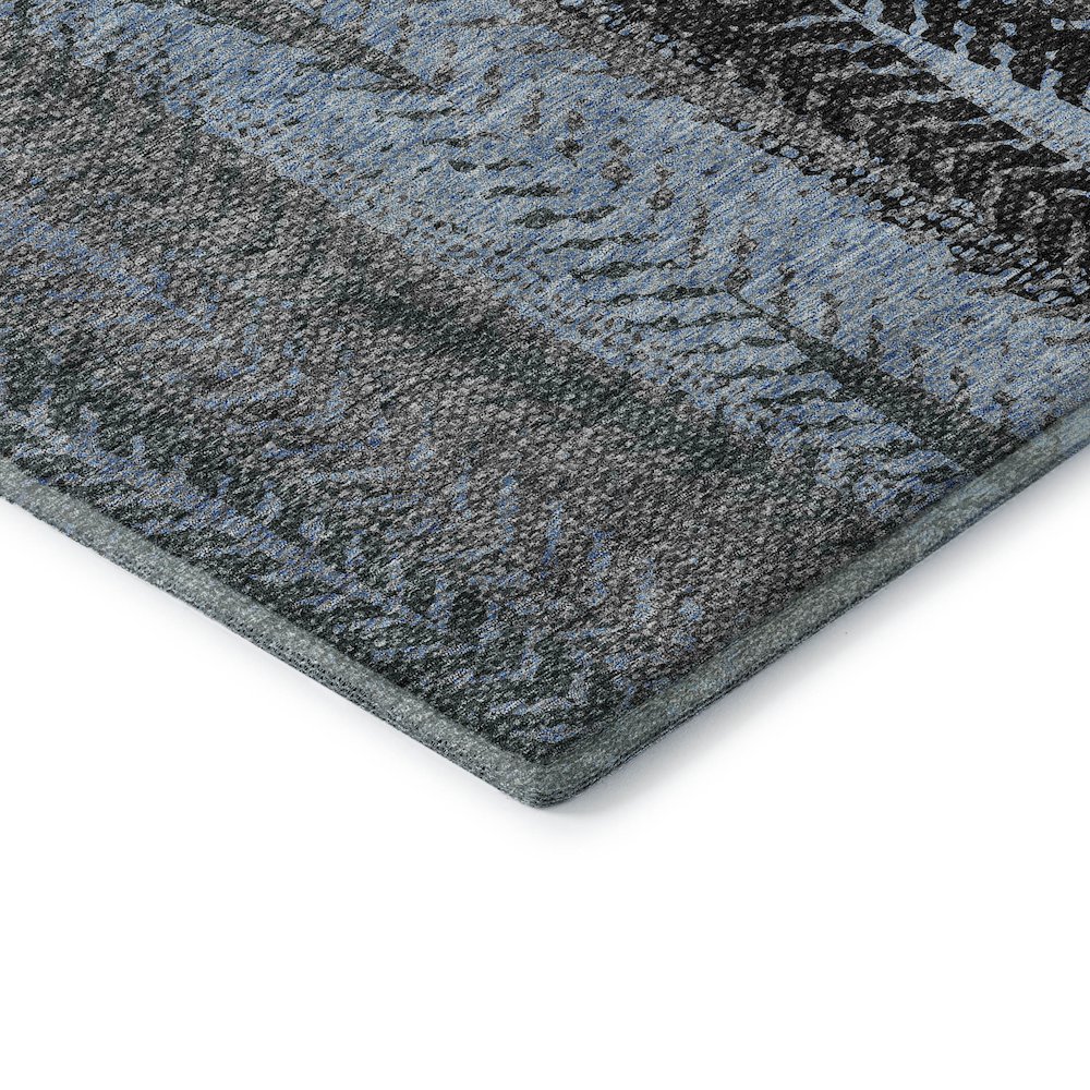 Premium Machine Washable Mayfield AMF693 Blue 9' x 12' Rug. Picture 3