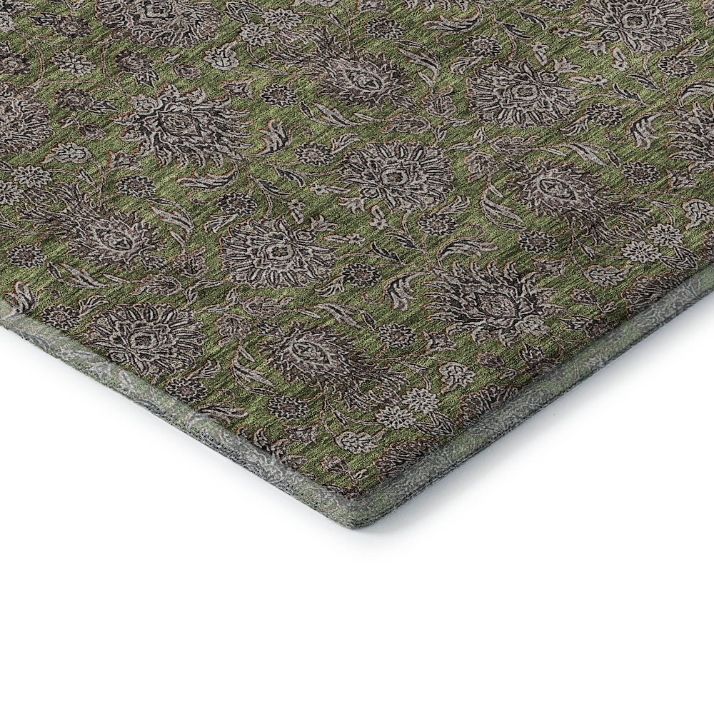 Premium Machine Washable Mayfield AMF702 Olive 9' x 12' Rug. Picture 3