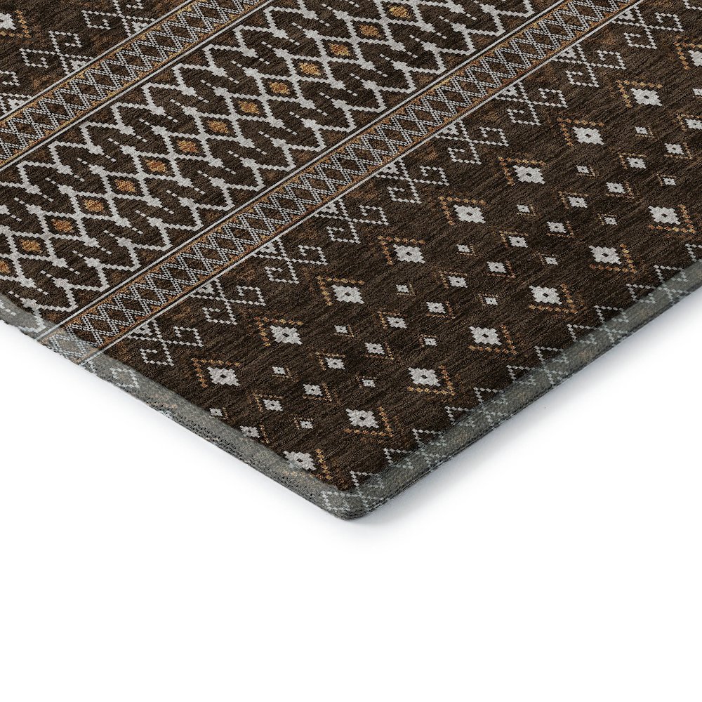 Premium Machine Washable Mayfield AMF708 Chocolate 9' x 12' Rug. Picture 3