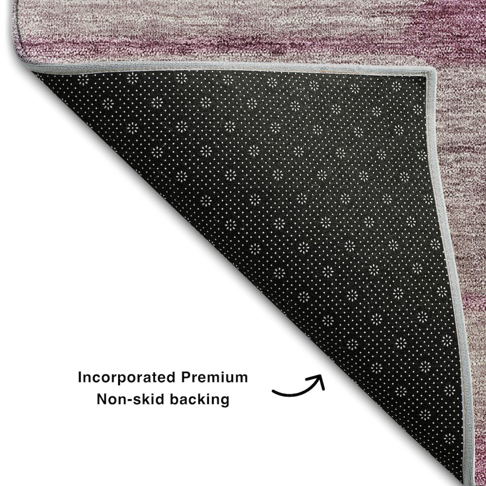 Premium Machine Washable Mayfield AMF712 Plum 9' x 12' Rug. Picture 2