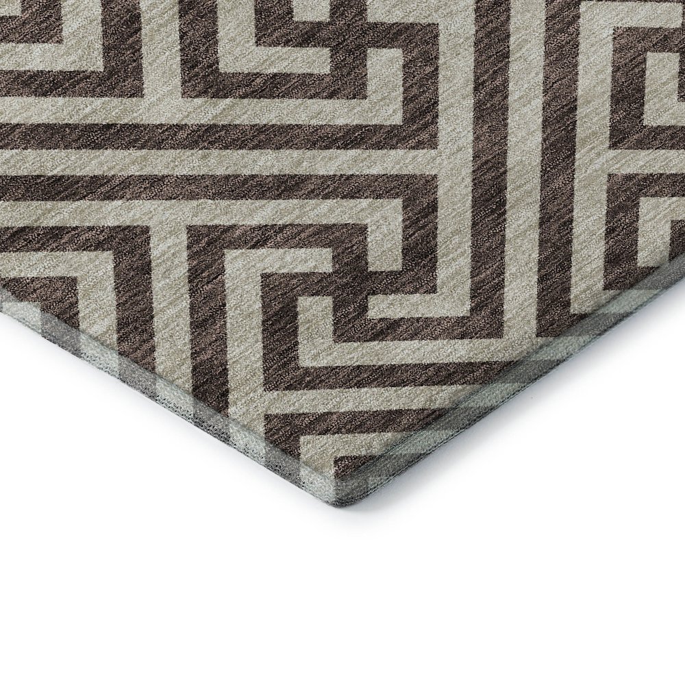 Premium Machine Washable Mayfield AMF731 Brown 9' x 12' Rug. Picture 3