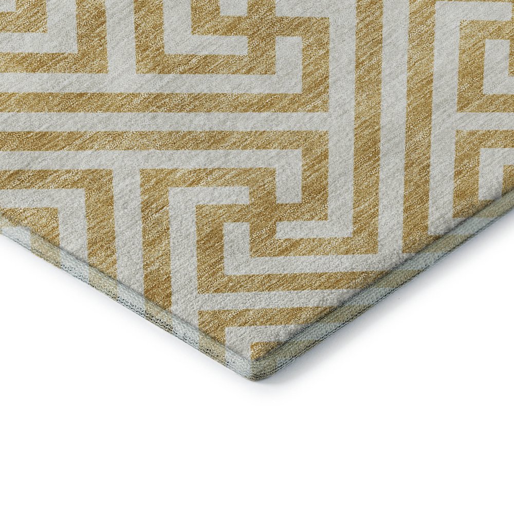 Premium Machine Washable Mayfield AMF731 Gold 9' x 12' Rug. Picture 3