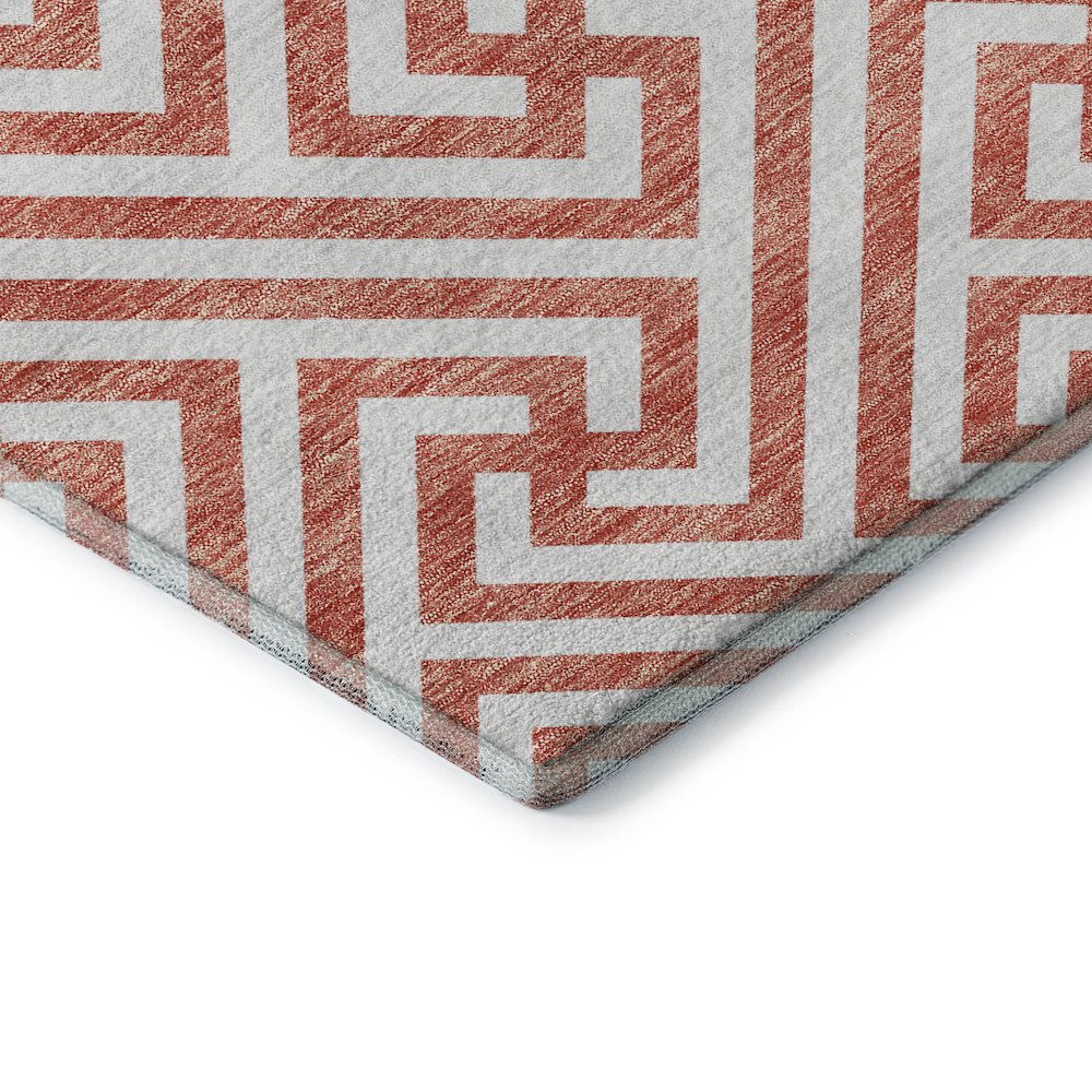 Premium Machine Washable Mayfield AMF731 Salmon 9' x 12' Rug. Picture 3
