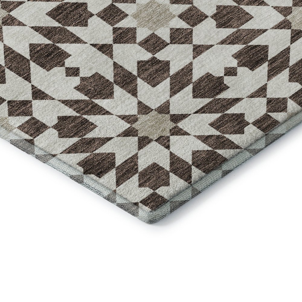 Premium Machine Washable Mayfield AMF734 Brown 9' x 12' Rug. Picture 3