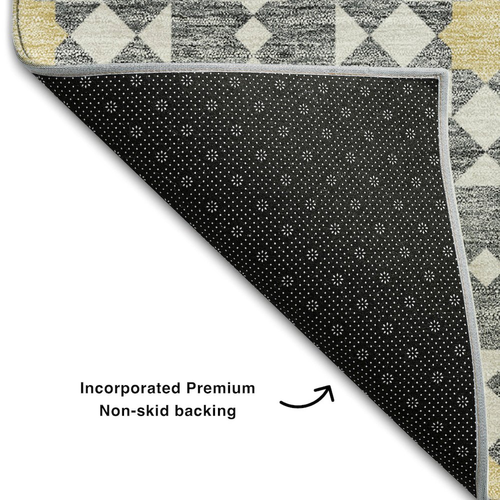 Premium Machine Washable Mayfield AMF734 Gray 9' x 12' Rug. Picture 2