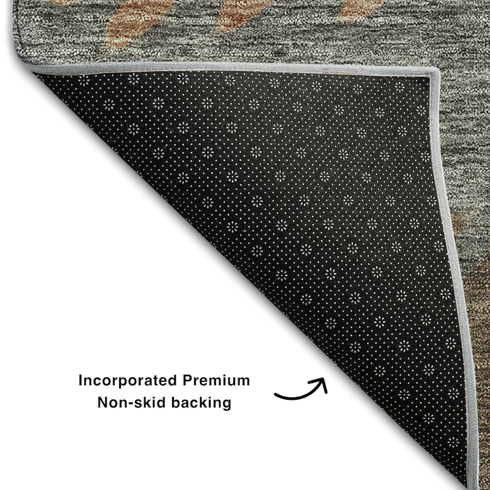 Premium Machine Washable Mayfield AMF736 Chocolate 9' x 12' Rug. Picture 2
