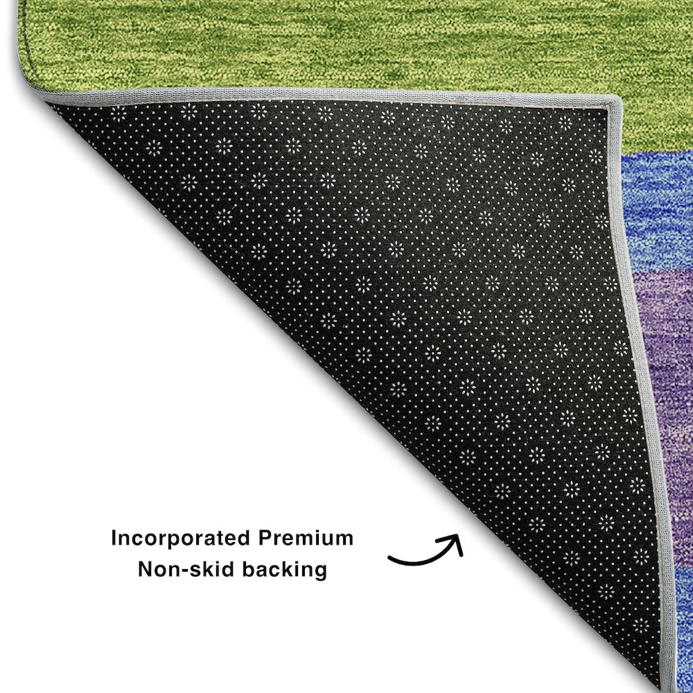 Premium Machine Washable Mayfield AMF740 Purple 9' x 12' Rug. Picture 2