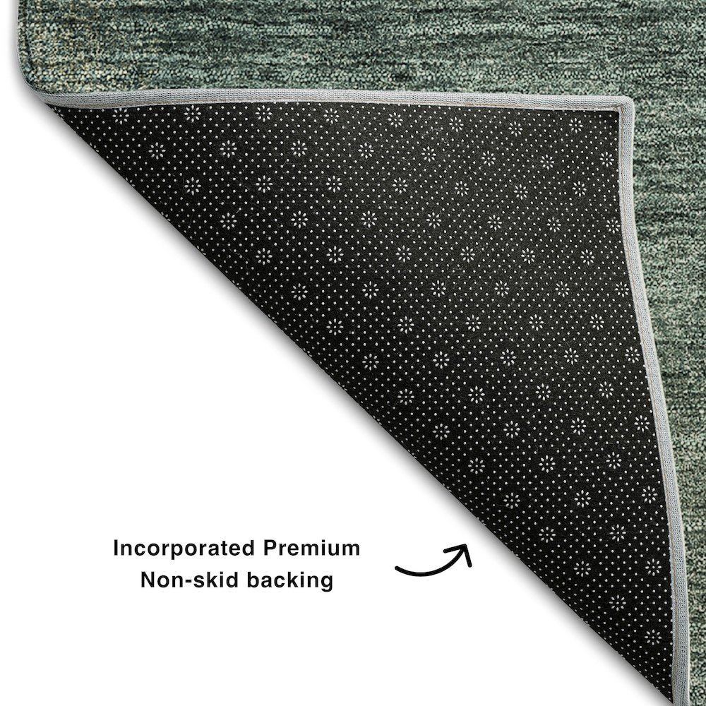 Premium Machine Washable Mayfield AMF742 Teal 9' x 12' Rug. Picture 2