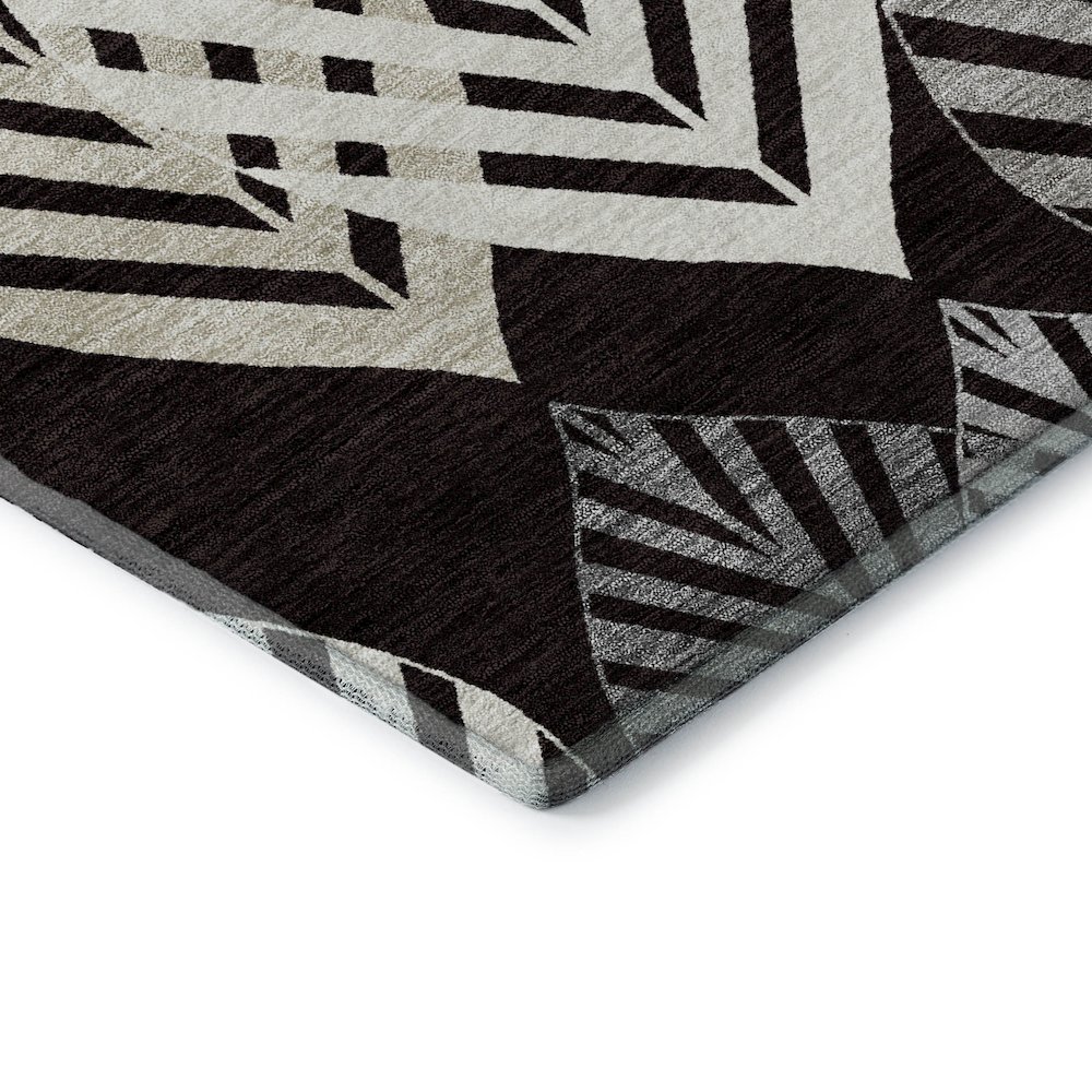 Premium Machine Washable Mayfield AMF744 Black 9' x 12' Rug. Picture 3