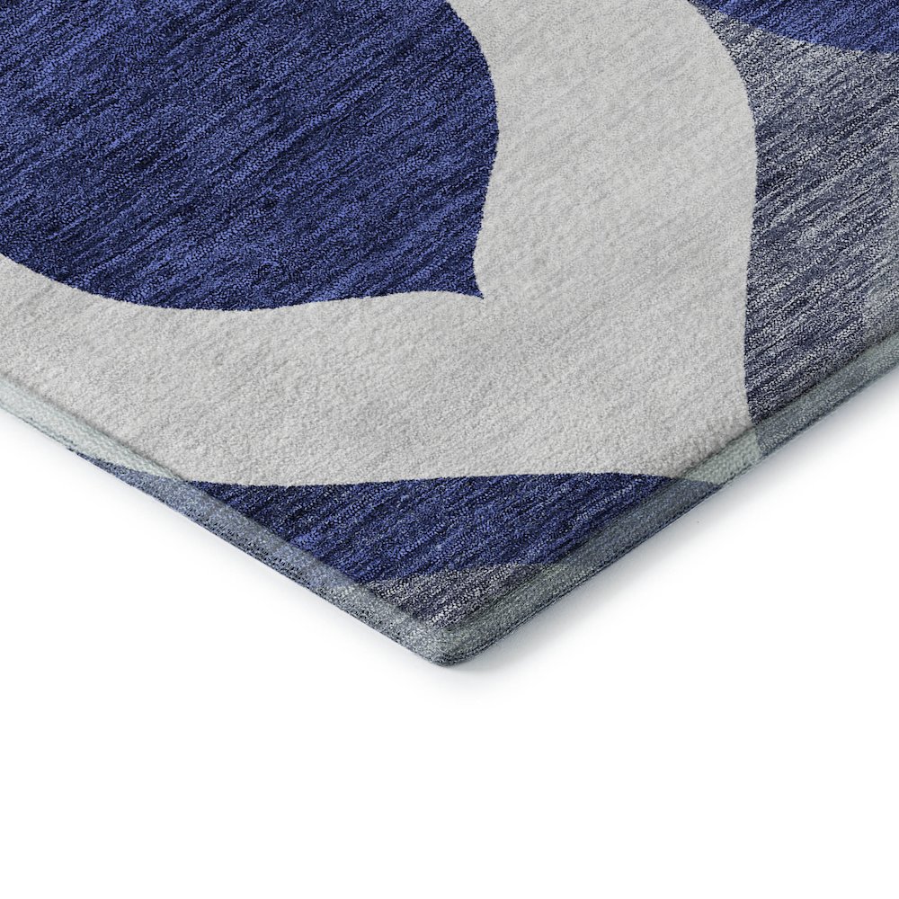Premium Machine Washable Mayfield AMF749 Navy 9' x 12' Rug. Picture 3