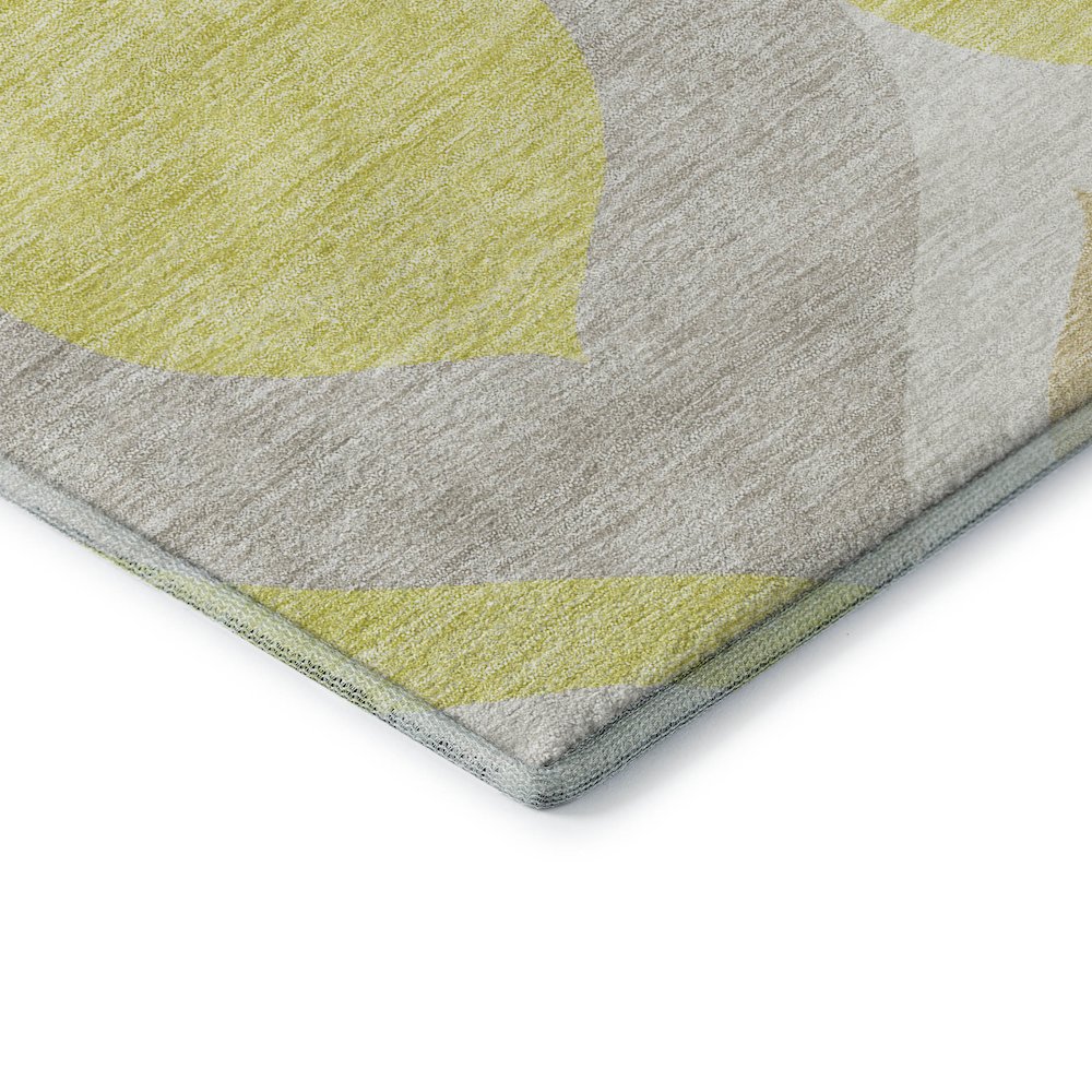 Premium Machine Washable Mayfield AMF749 Yellow 9' x 12' Rug. Picture 3