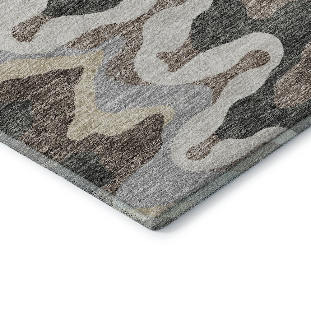 Premium Machine Washable Mayfield AMF750 Charcoal 9' x 12' Rug. Picture 3