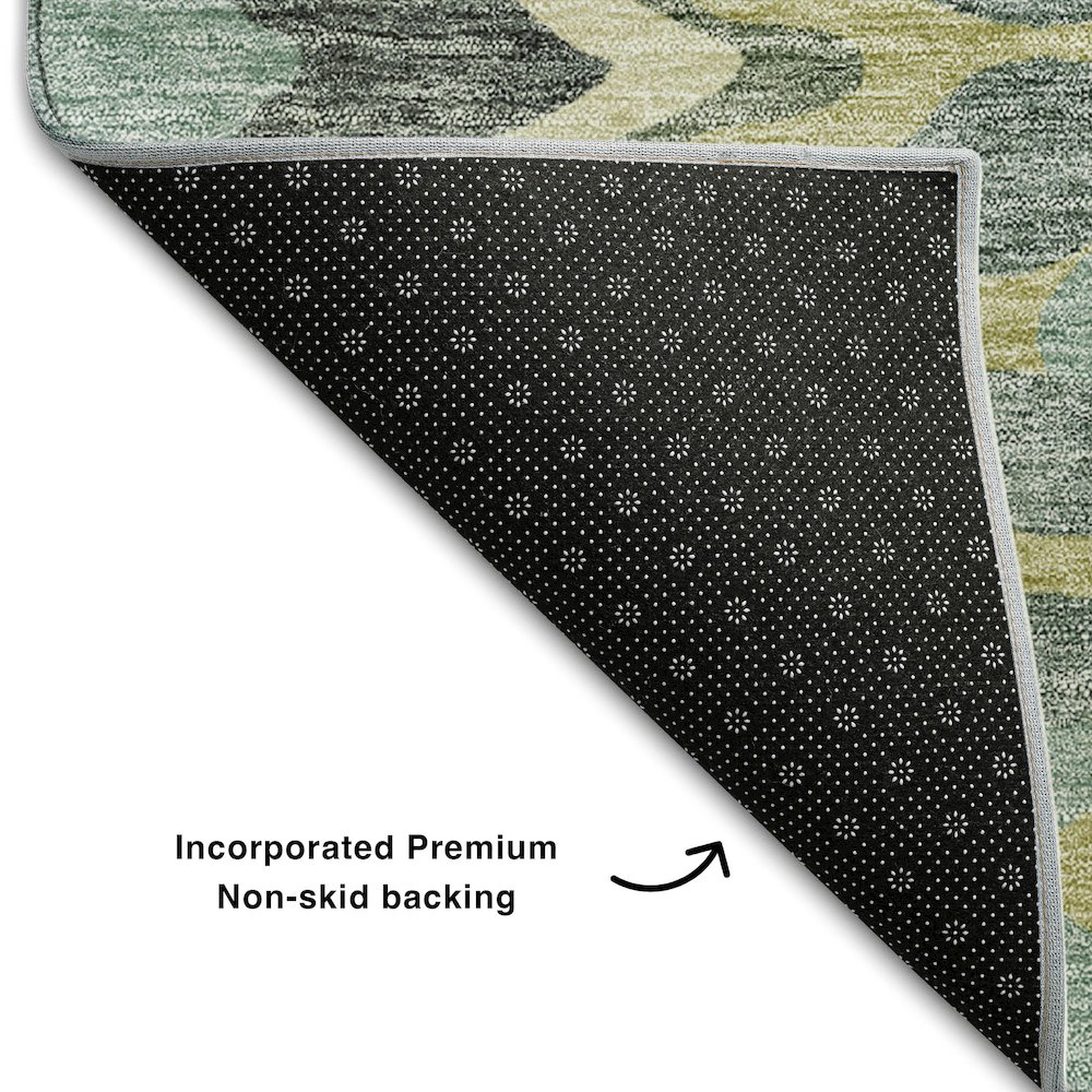 Premium Machine Washable Mayfield AMF750 Sage 9' x 12' Rug. Picture 2
