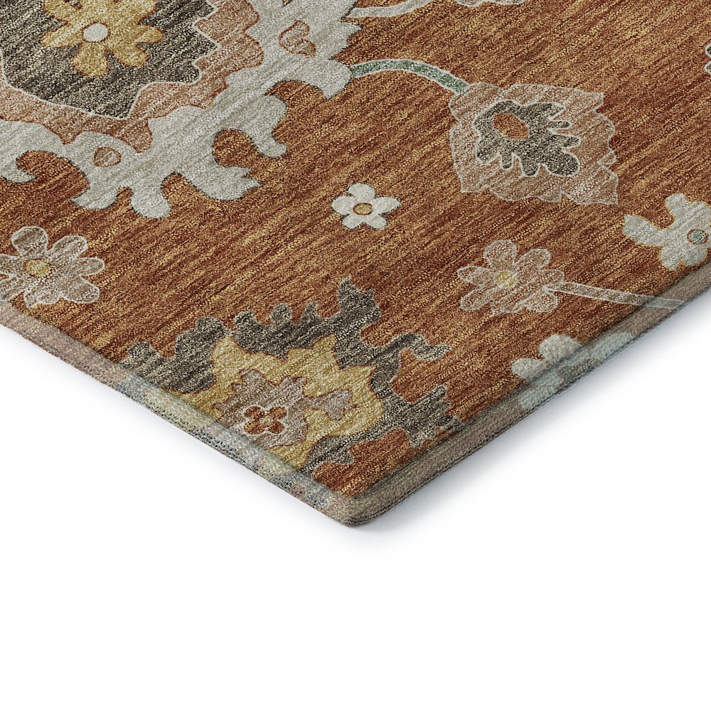 Premium Machine Washable Mayfield AMF753 Paprika 9' x 12' Rug. Picture 3