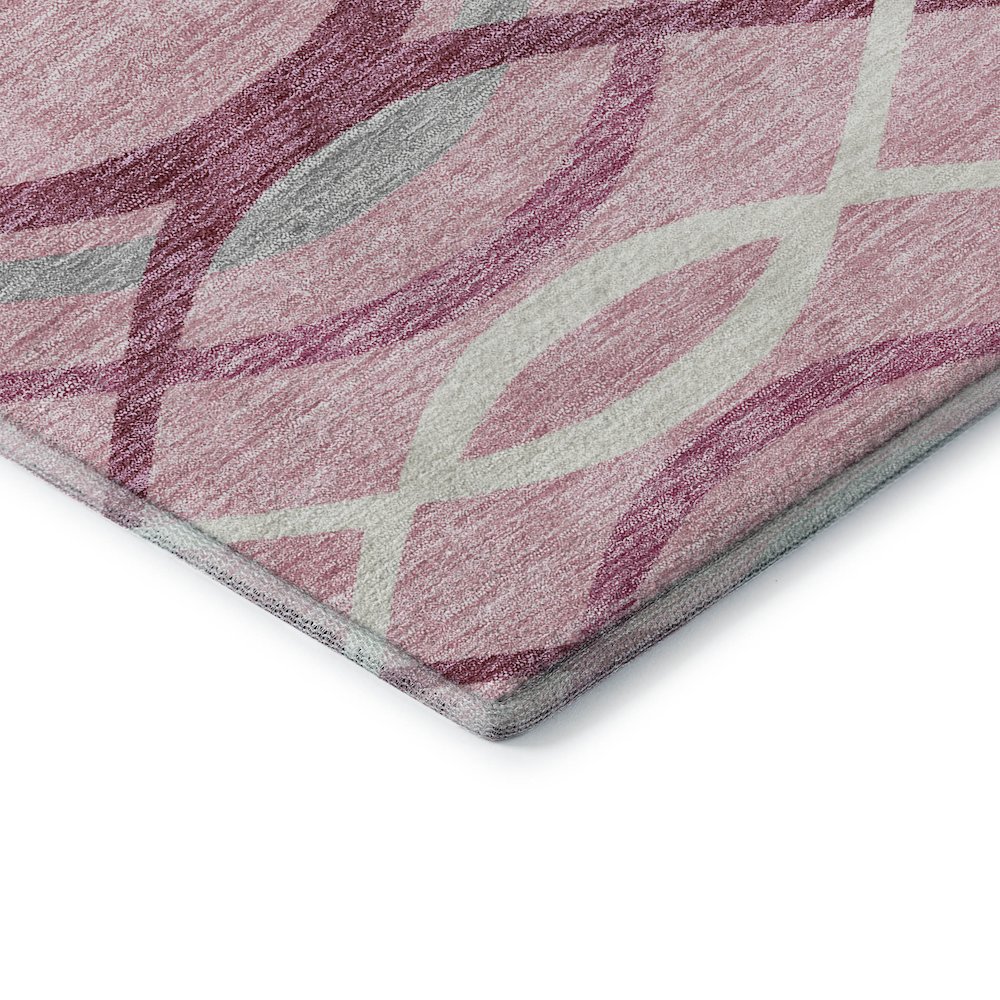 Premium Machine Washable Mayfield AMF757 Pink 9' x 12' Rug. Picture 3