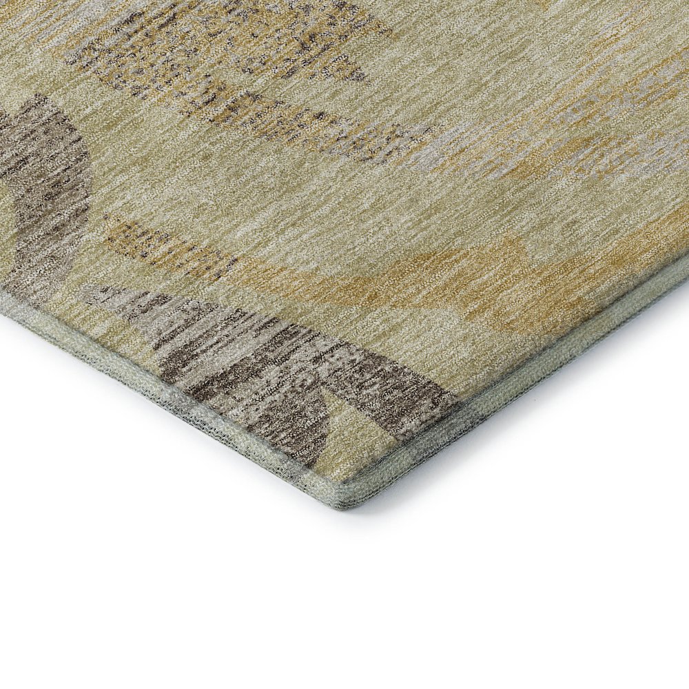 Premium Machine Washable Mayfield AMF764 Gold 9' x 12' Rug. Picture 3