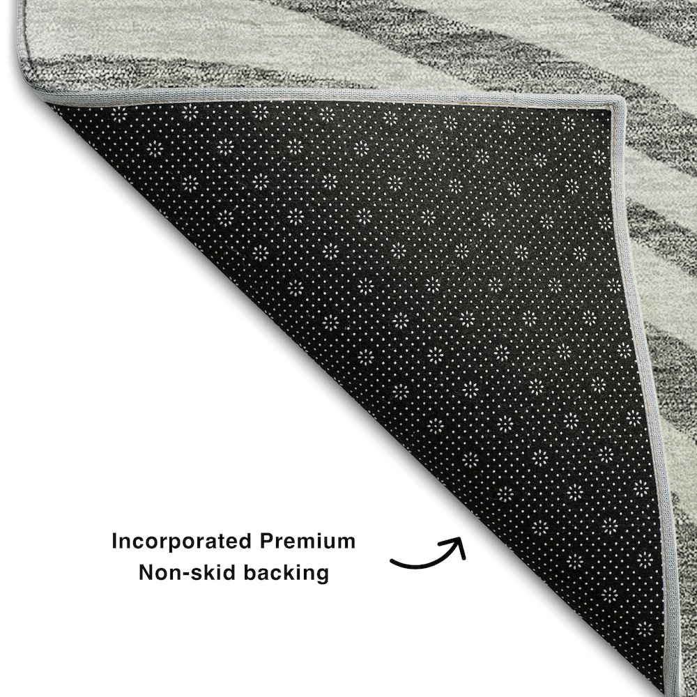 Premium Machine Washable Mayfield AMF765 Gray 9' x 12' Rug. Picture 2
