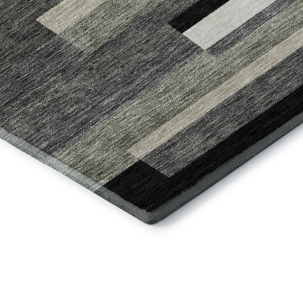 Premium Machine Washable Mayfield AMF766 Black 9' x 12' Rug. Picture 3