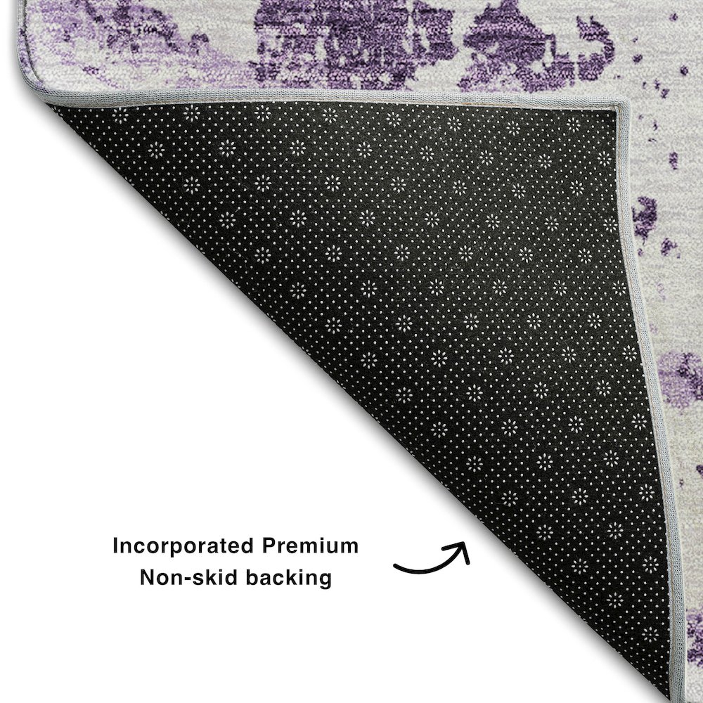 Premium Machine Washable Mayfield AMF769 Lavender 9' x 12' Rug. Picture 2