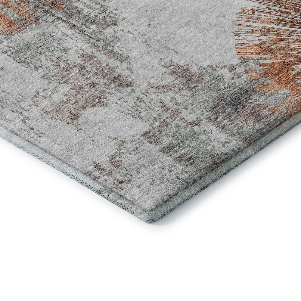 Premium Machine Washable Mayfield AMF773 Terracotta 9' x 12' Rug. Picture 3