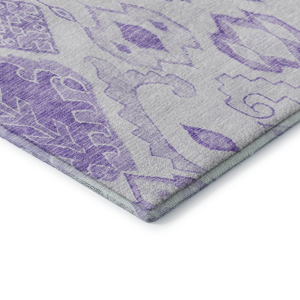 Premium Machine Washable Mayfield AMF776 Purple 9' x 12' Rug. Picture 3