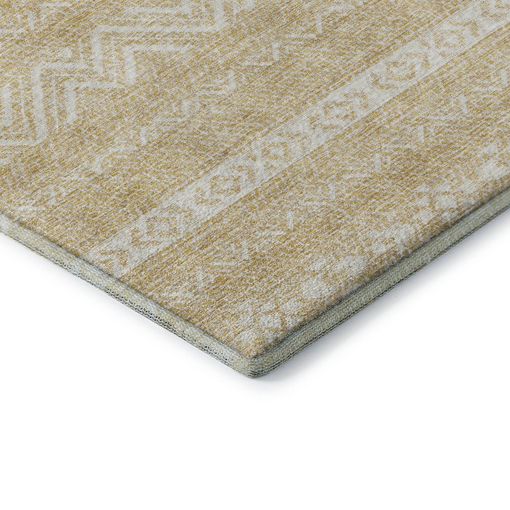 Premium Machine Washable Mayfield AMF803 Gold 9' x 12' Rug. Picture 3