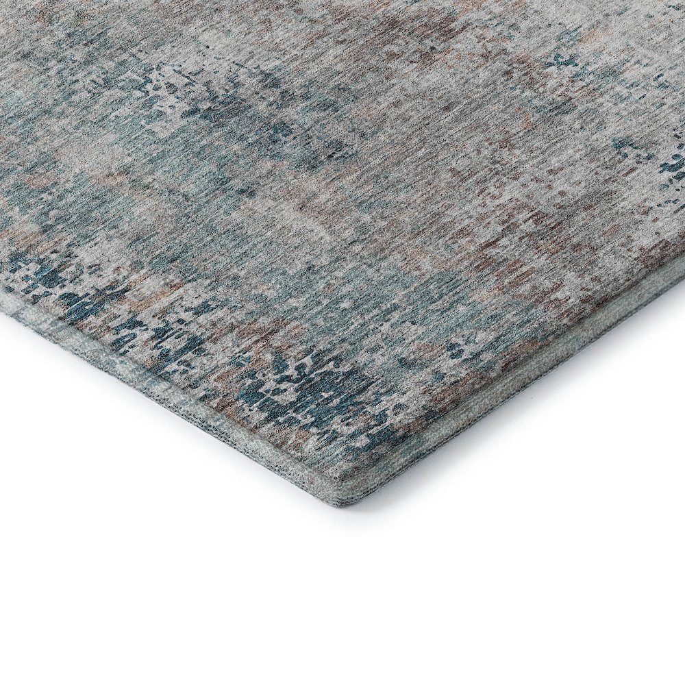 Premium Machine Washable Mayfield AMF814 Teal 9' x 12' Rug. Picture 3