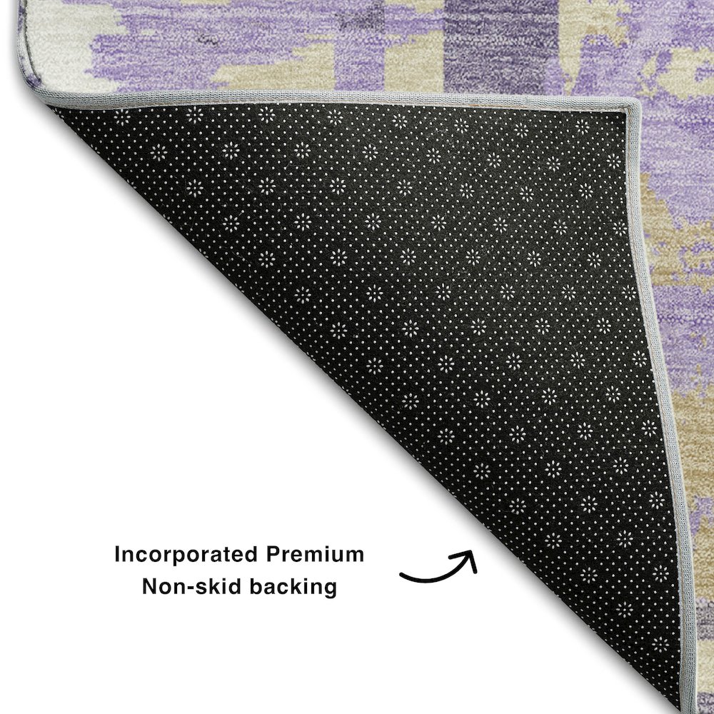 Premium Machine Washable Mayfield AMF855 Lavender 9' x 12' Rug. Picture 2