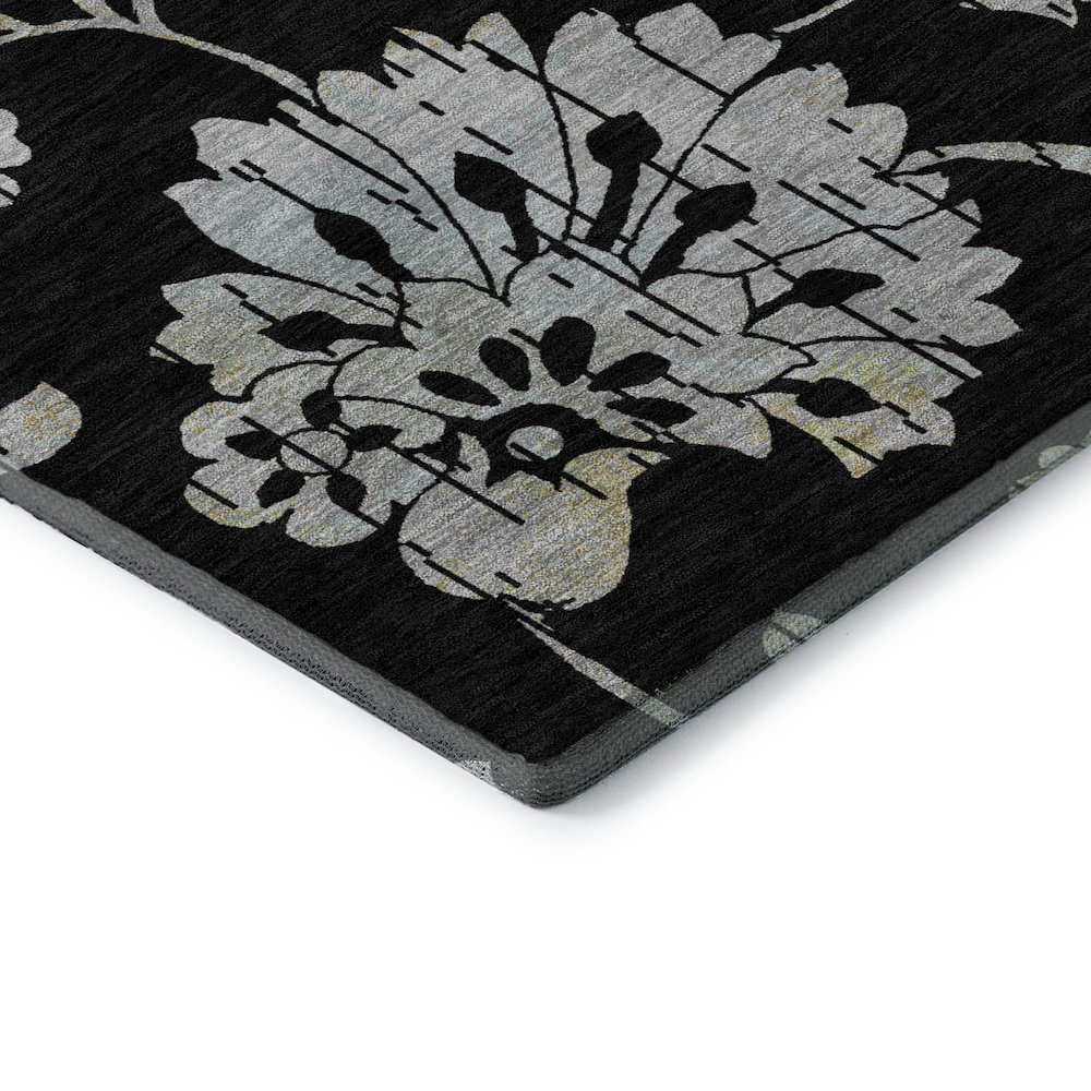 Premium Machine Washable Mayfield AMF856 Black 9' x 12' Rug. Picture 3