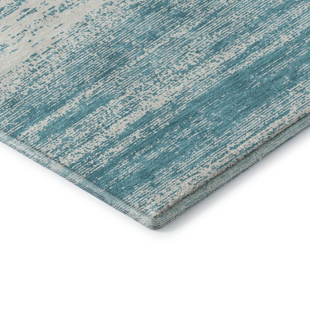 Premium Machine Washable Mayfield AMF859 Teal 9' x 12' Rug. Picture 3