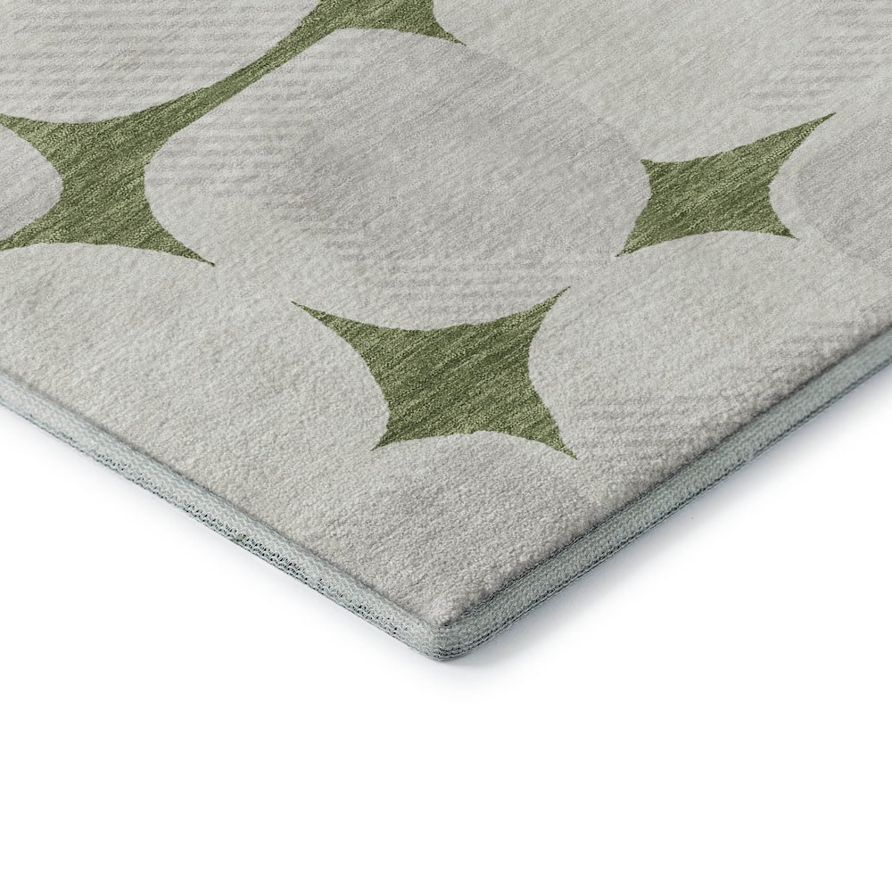 Premium Machine Washable Mayfield AMF870 Green 9' x 12' Rug. Picture 3