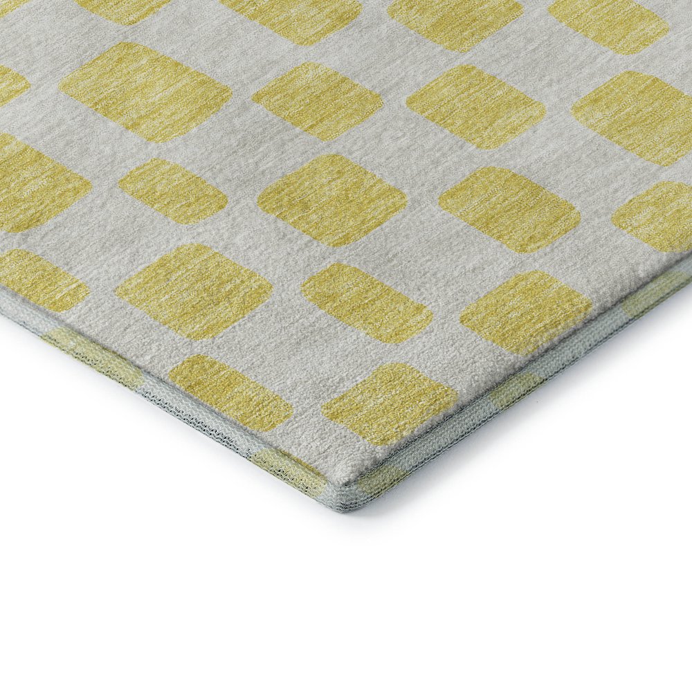 Premium Machine Washable Mayfield AMF871 Yellow 9' x 12' Rug. Picture 3