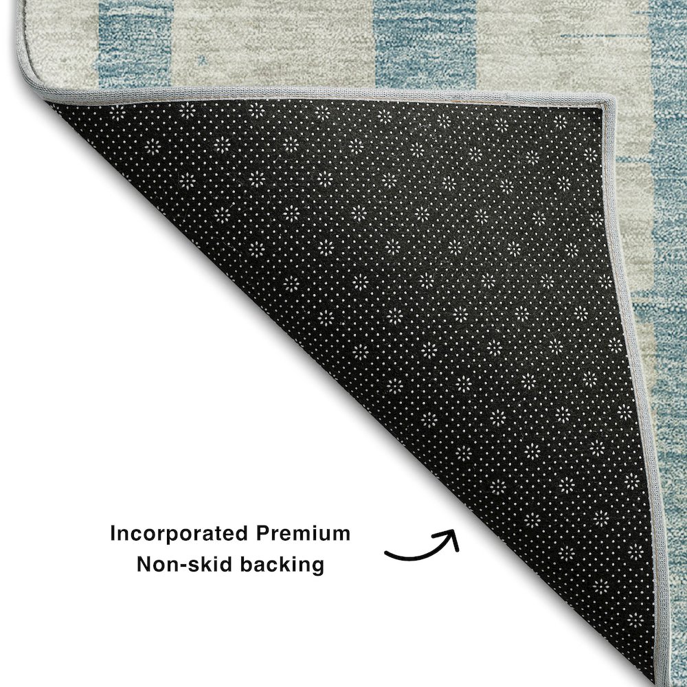 Premium Machine Washable Mayfield AMF872 Sky 9' x 12' Rug. Picture 2
