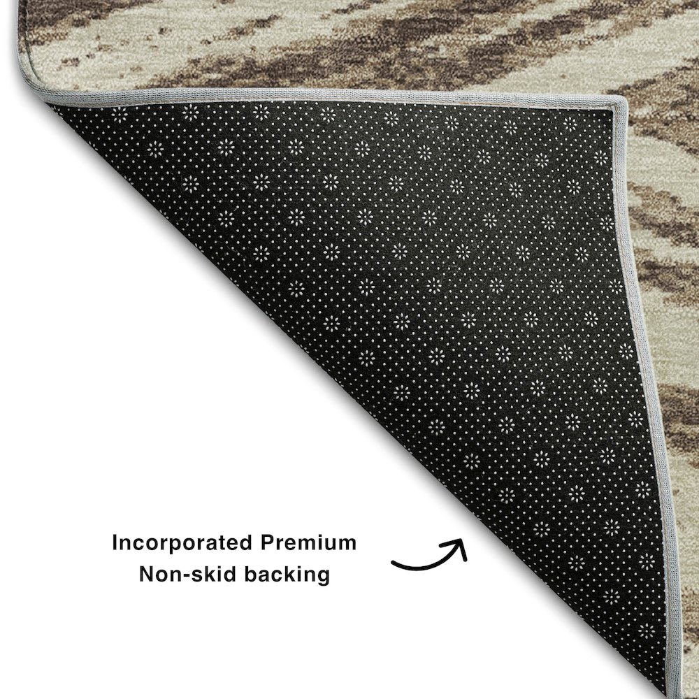 Premium Machine Washable Mayfield AMF876 Brown 9' x 12' Rug. Picture 2