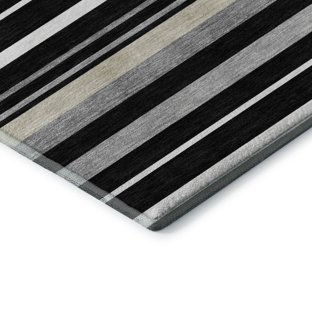 Premium Machine Washable Mayfield AMF879 Black 9' x 12' Rug. Picture 3