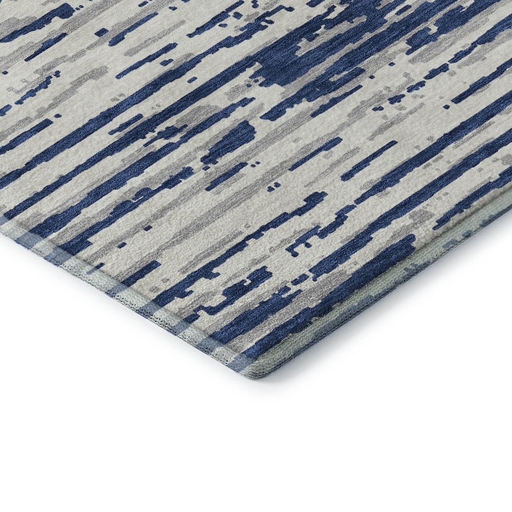 Premium Machine Washable Mayfield AMF888 Navy 9' x 12' Rug. Picture 3